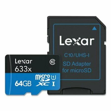 LEXAR MEDIA Microsdxc Memory Card, Uhs-I U1 Class 10, 64 Gb MI64GBBNL633